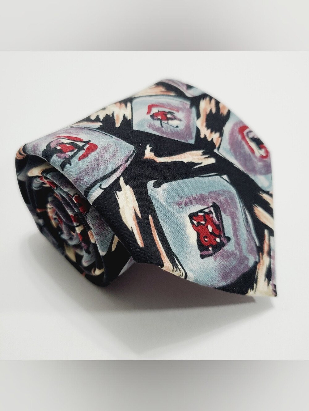 Envoy Men's Neck Tie Multicolor Geometric Pattern 56x3.75"